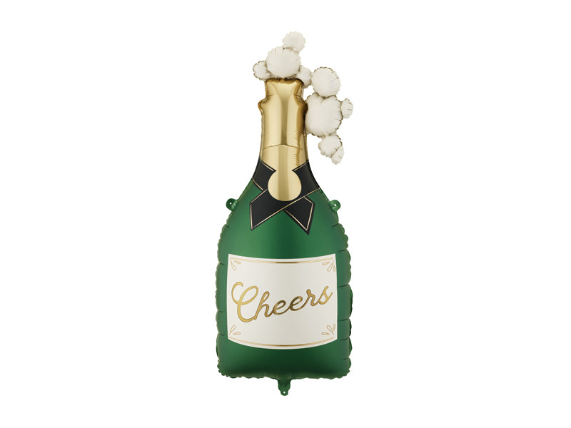 Champagneflaske Folieballong Grønn 93 cm