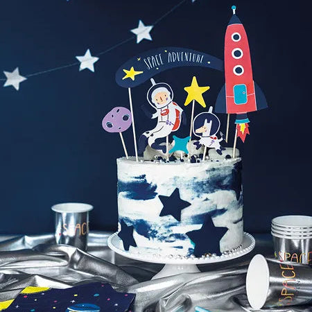 Kakepynt Verdensrommet - 7 stk