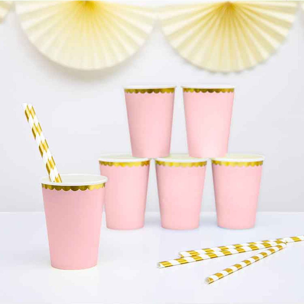 Kopper Pastell Rosa 6 stk.