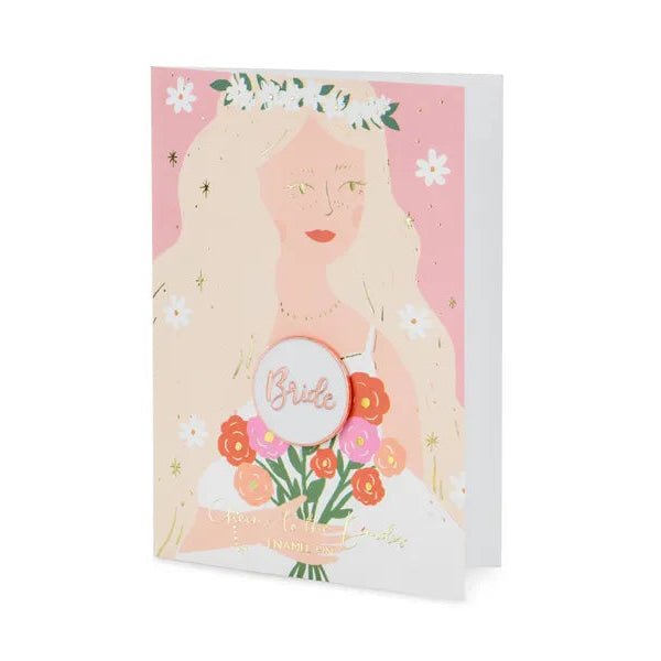 Kort til Brud med Bride Pin - 10,5 x 15 cm