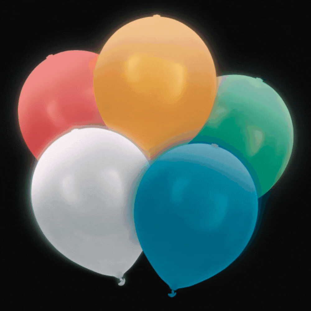 Ballonger LED Fargemiks 5 stk.