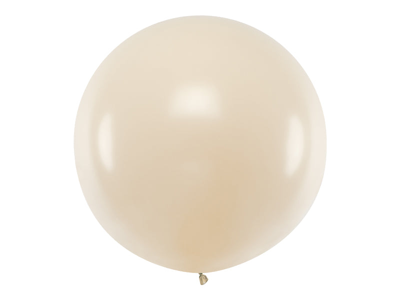 Stor Rund Ballong 1 Meter Nude Pastell