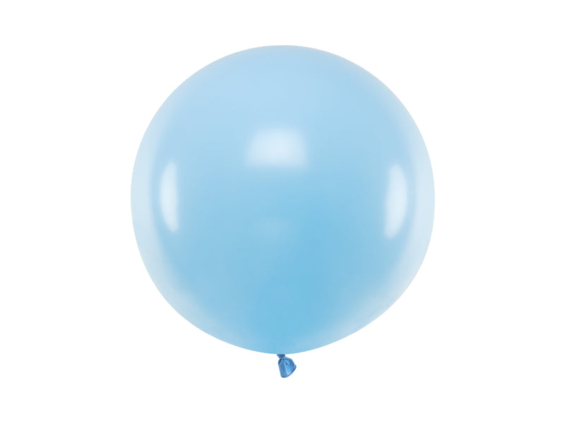 Stor Rund Ballong 60 cm Baby Blå Pastell