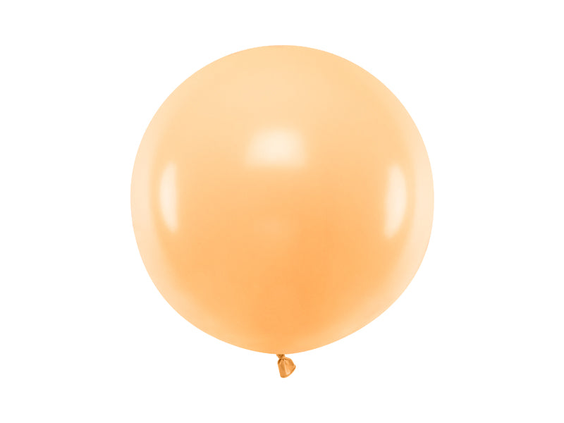Stor Rund Ballong 60 cm Lys Fersken Pastell