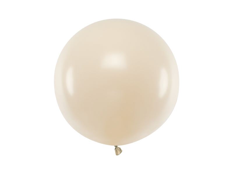 Stor Rund Ballong 60 cm Nude Pastell