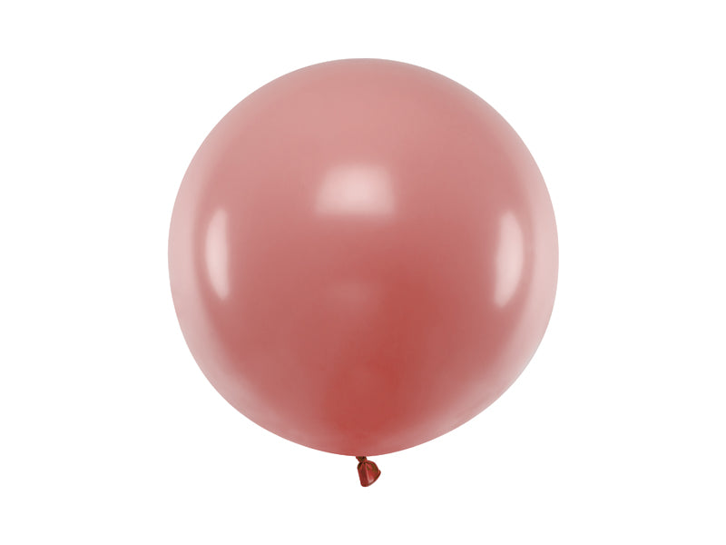 Stor Rund Ballong 60 cm Villrose Rosa Pastell