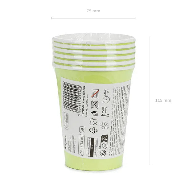 Papirkopp Lysegrønn 250 ml - 6 stk