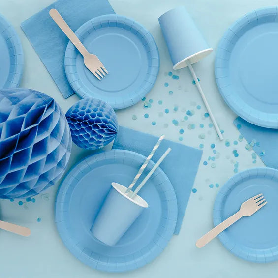 Papirservietter Lyseblå 33x33 cm - 20 stk