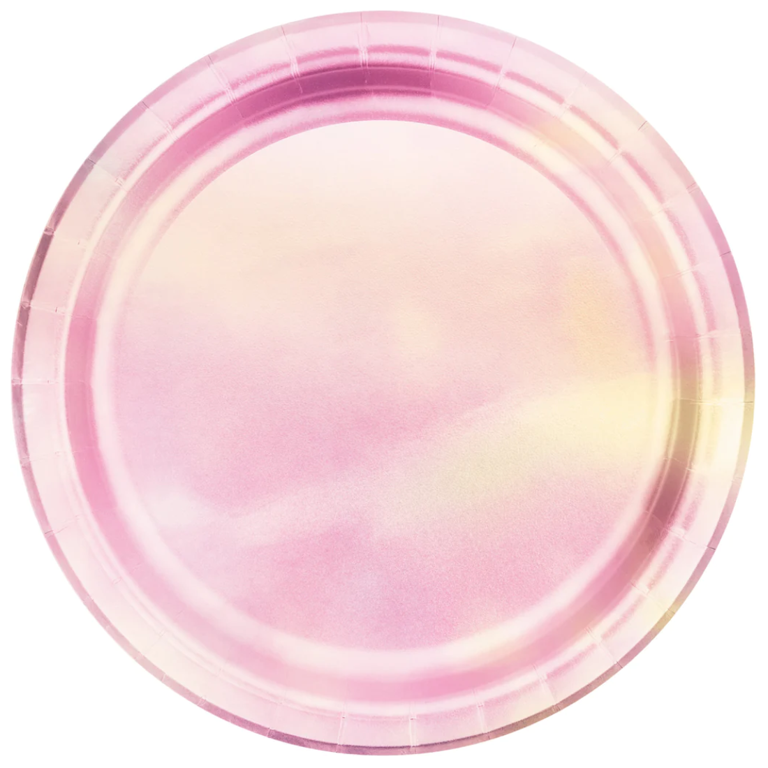 Rosa Holografisk Tallerken 8 stk.
