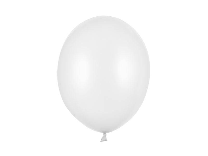 Lateksballonger Hvit Metallic