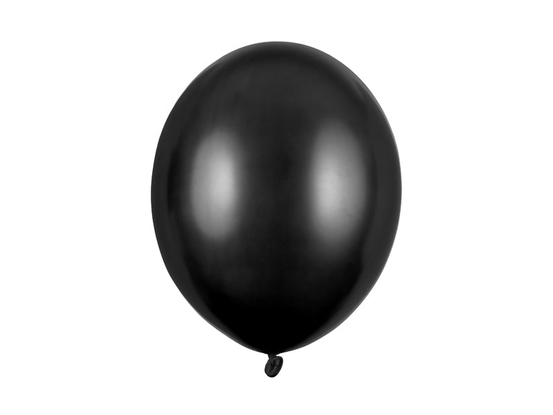 Lateksballonger Sort Metallic