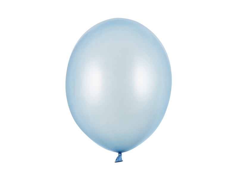 Lateksballonger Baby Blå Metallic