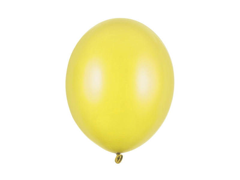 Lateksballonger Sitrongul Metallic