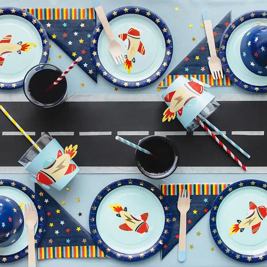 Servietter Stjerner 33x33 cm marineblå - 12 stk