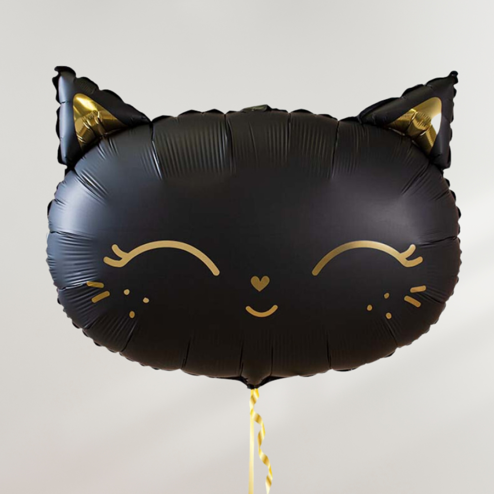 Svart Katt Ballong
