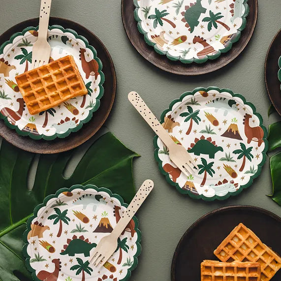 Tallerken Dinosaur 18 cm - 6 stk