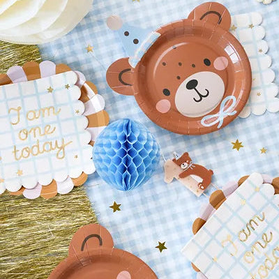 Tallerken Teddy Bjørn 21x23 cm - 6 stk