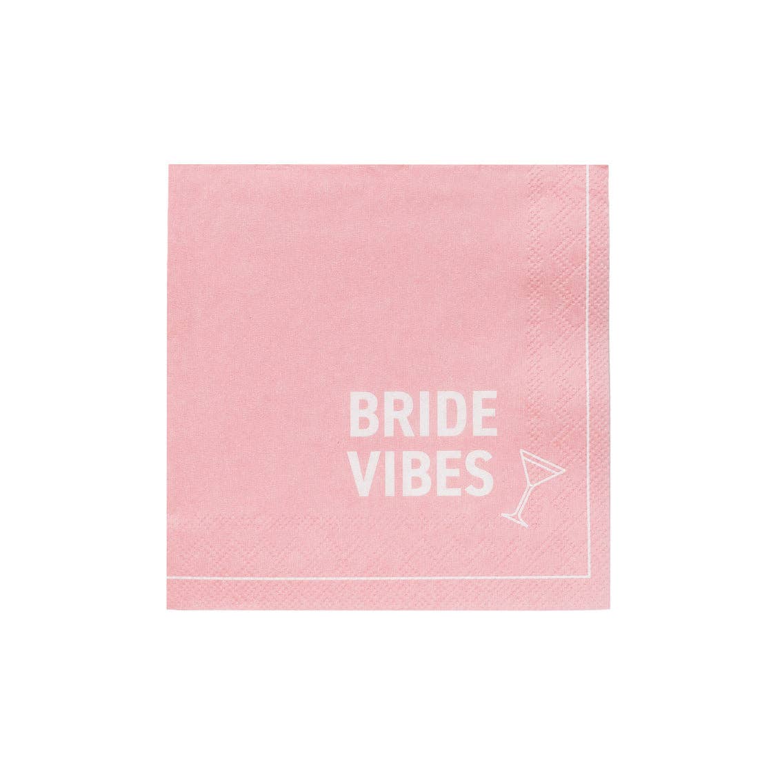 Cocktailservietter «Bride Vibes» Rosa – produktbilde