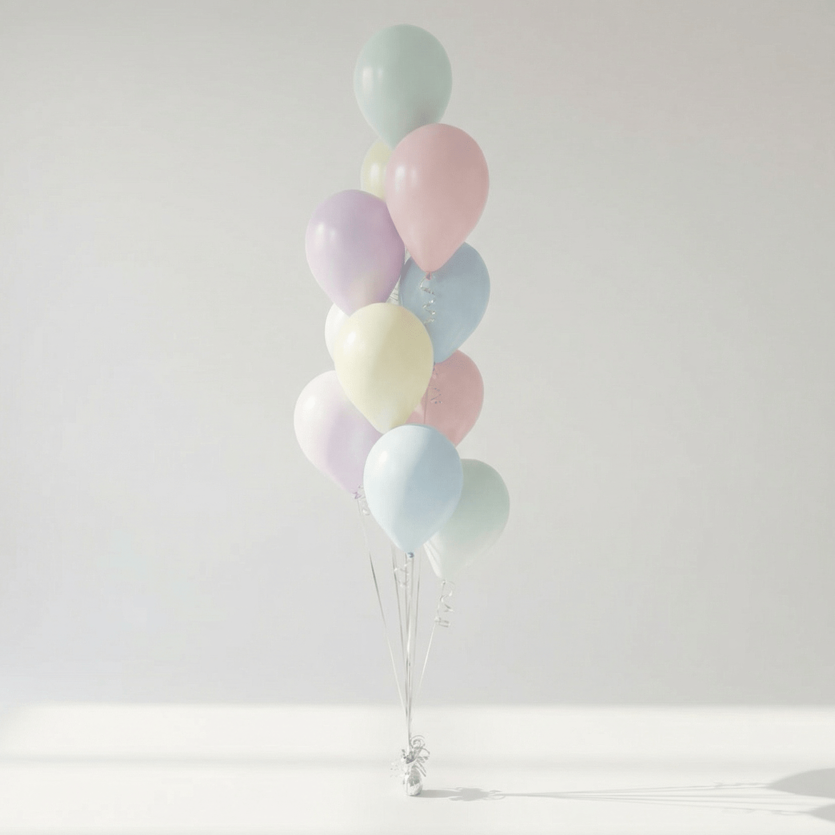 Ballongbukett Pastell Fargemix - folieballong fra Ballongkungen