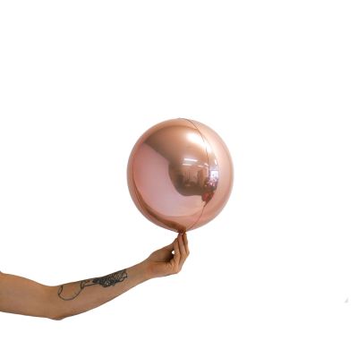 Orbz folieballong rosa rosegull 25 cm
