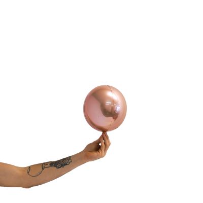 Orbz folieballong rosa rosegull 18 cm