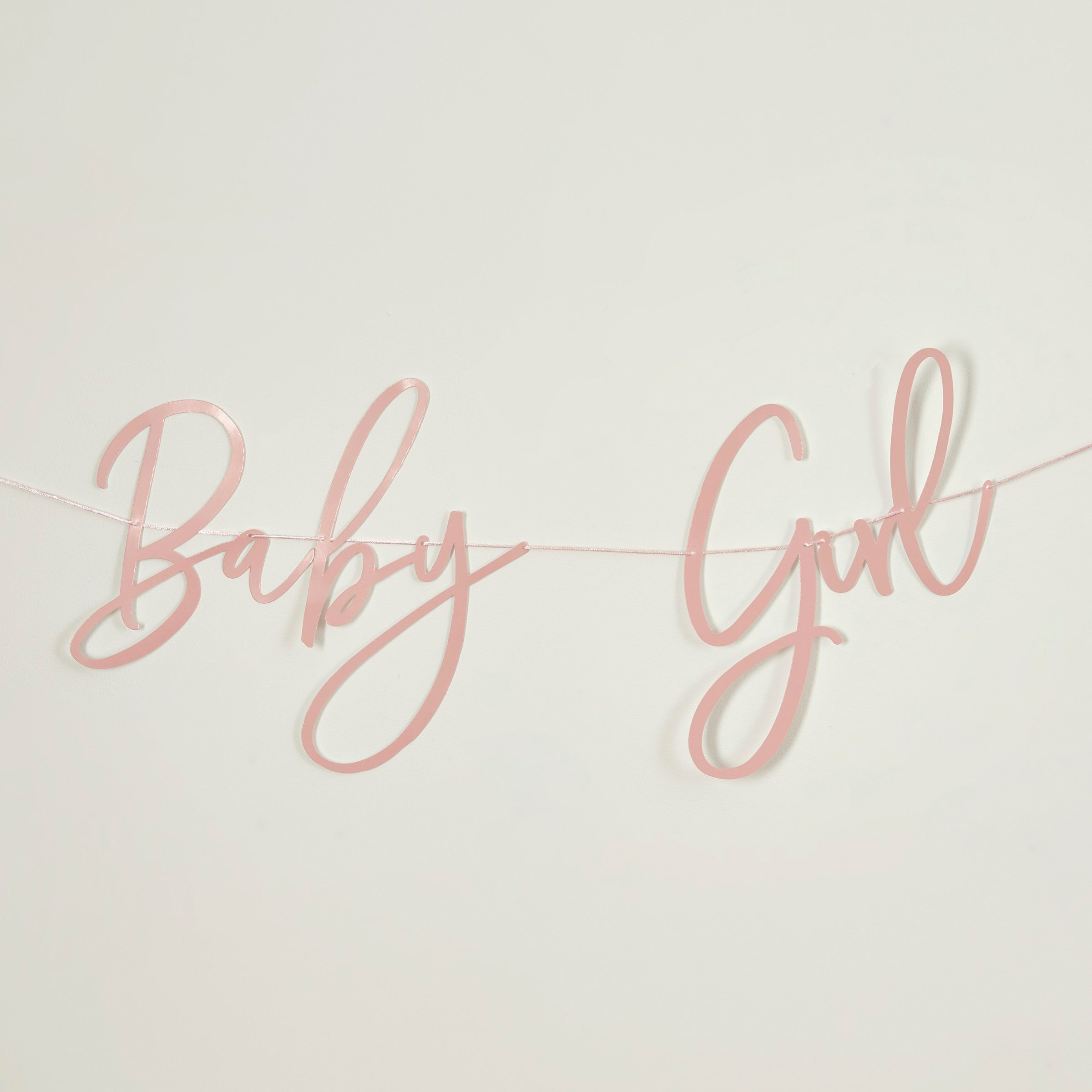 Banner «Baby Girl» Rosa 2 m – stemningsbilde fra fest
