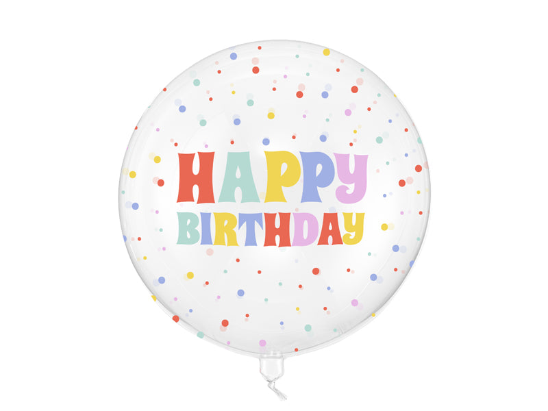 Bobleballong Happy Birthday 60 cm