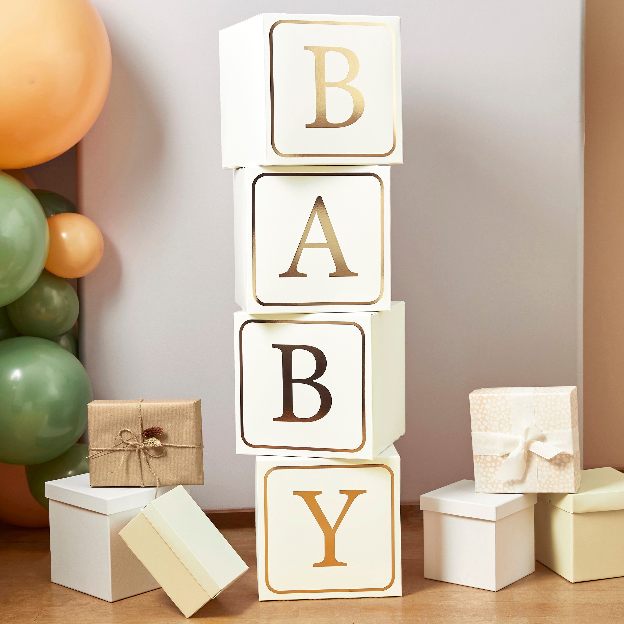 Borddekorasjon Baby Gull – stemningsbilde fra fest