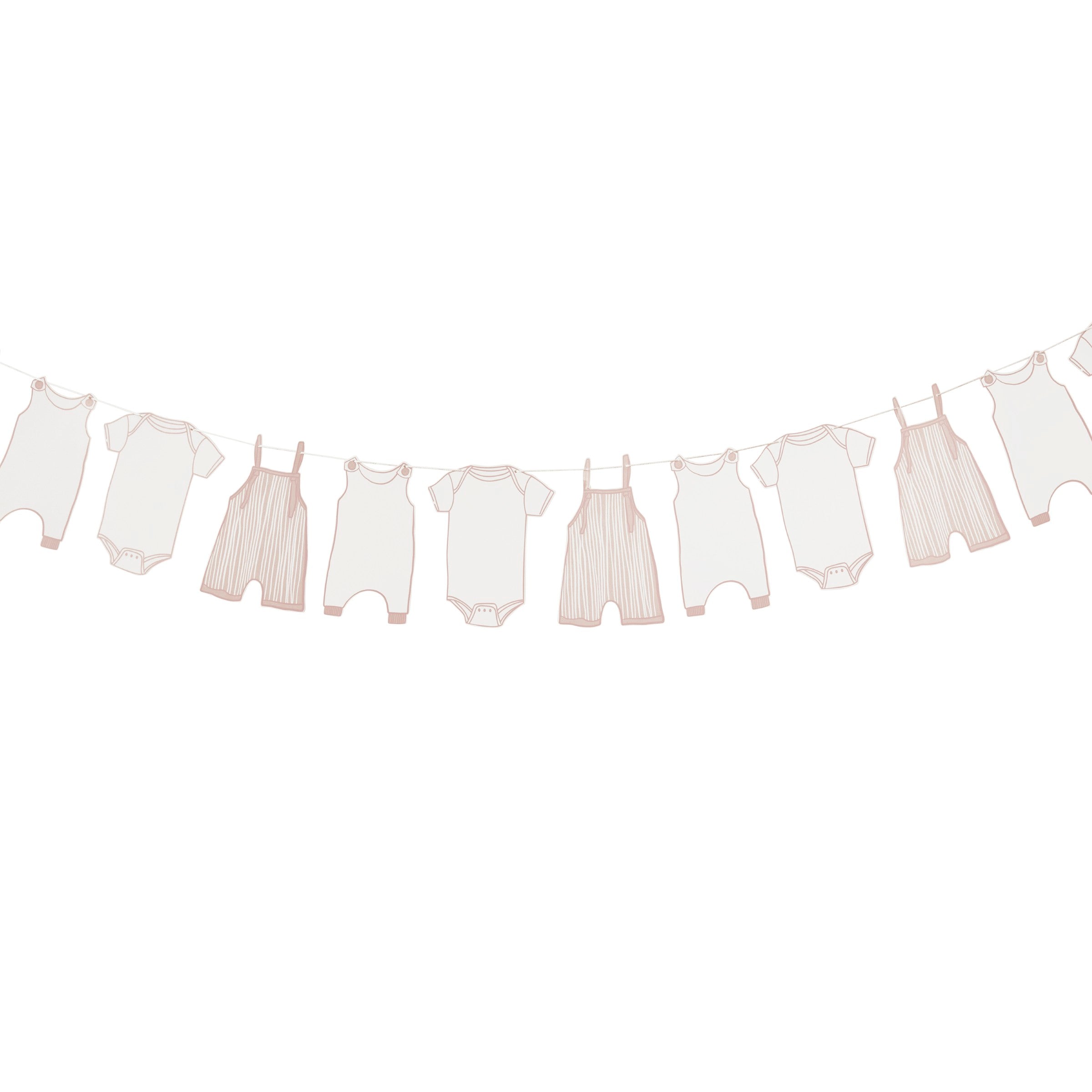 Girlander Sparkedrakt Rosa 2,5 m til baby shower fra Festkompaniet