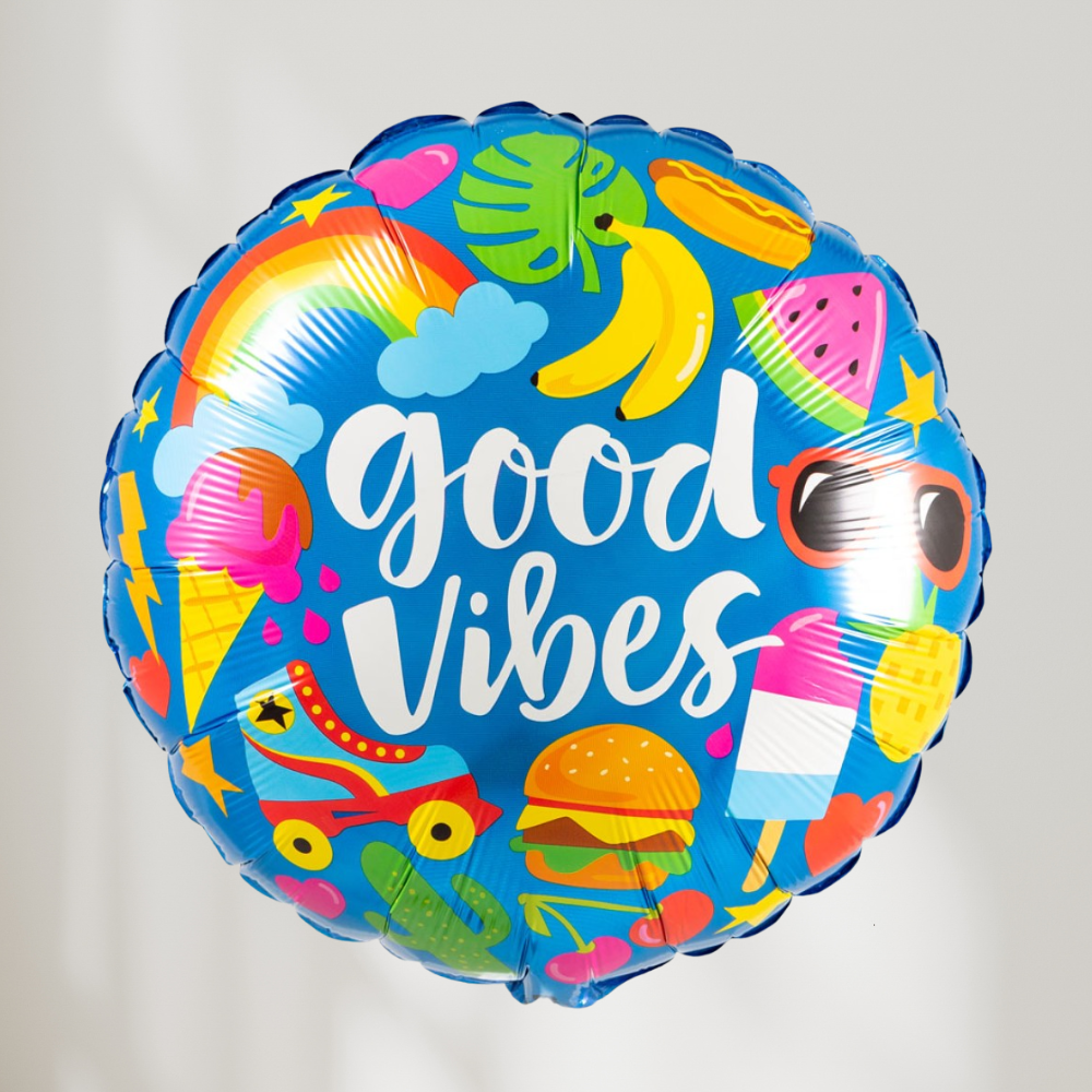 Good Vibes Ballong - folieballong fra Qualatex