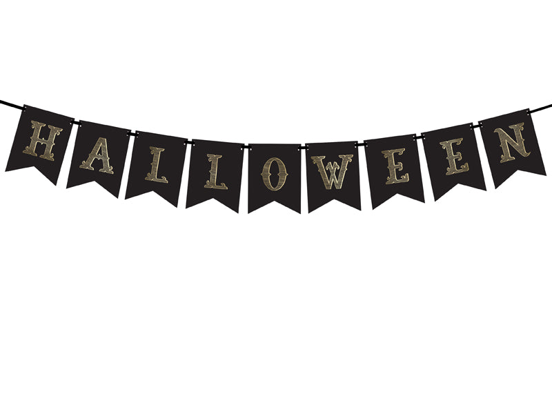 Halloween Banner Sort 175 cm
