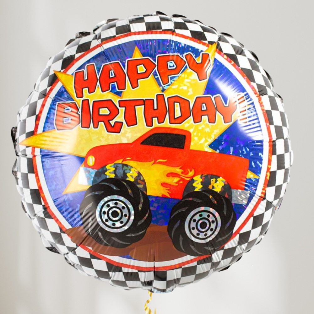 Happy Birthday Monster Truck Ballong - Ballonglevering.no