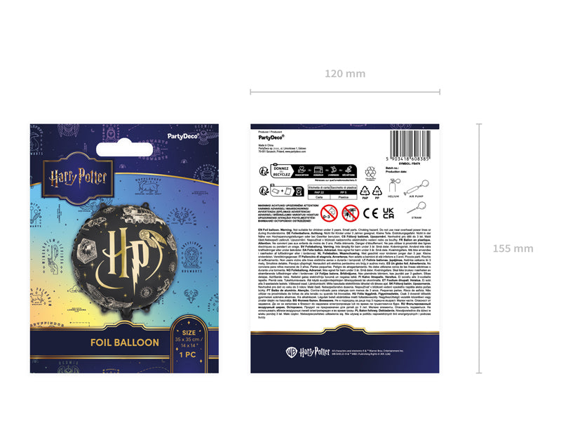 Harry Potter Folieballong Sort 35 cm – bilde 4