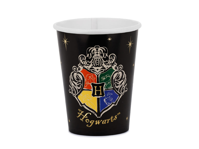 Harry Potter Papirkopper Galtvort-våpen Sort 250 ml - 6 stk