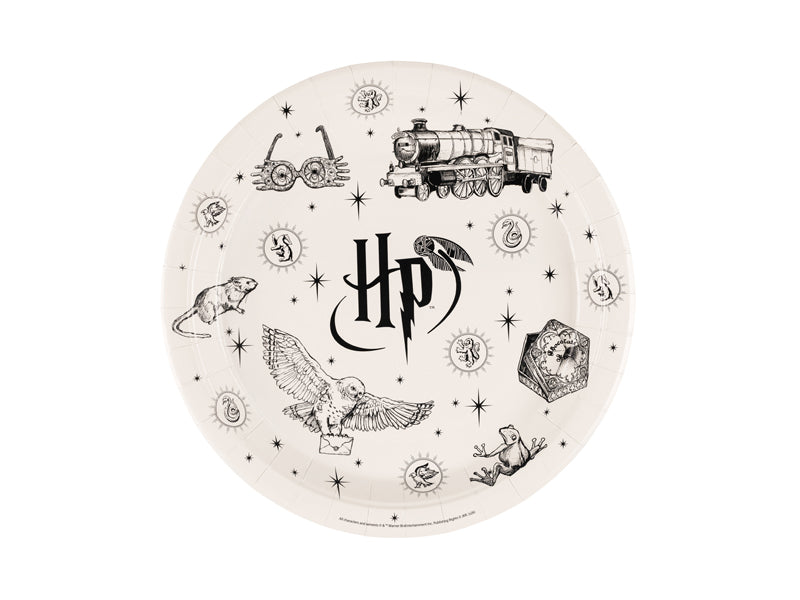 Harry Potter Papptallerkener Beige 23 cm - 6 stk