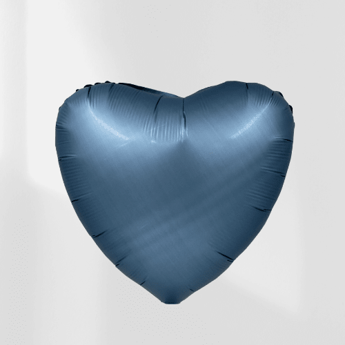 Hjerte Ballong Blå Denim - Ballonglevering.no