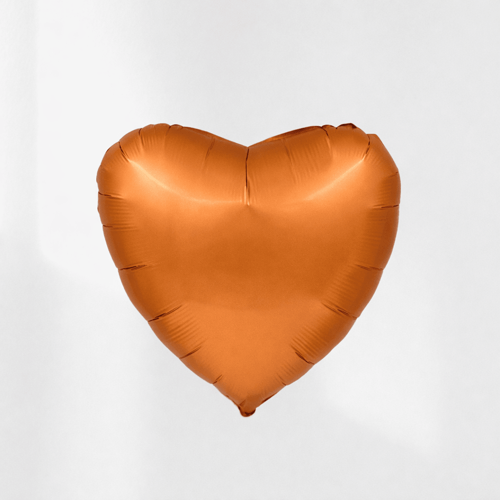 Hjerte Ballong Oransje - Ballonglevering.no