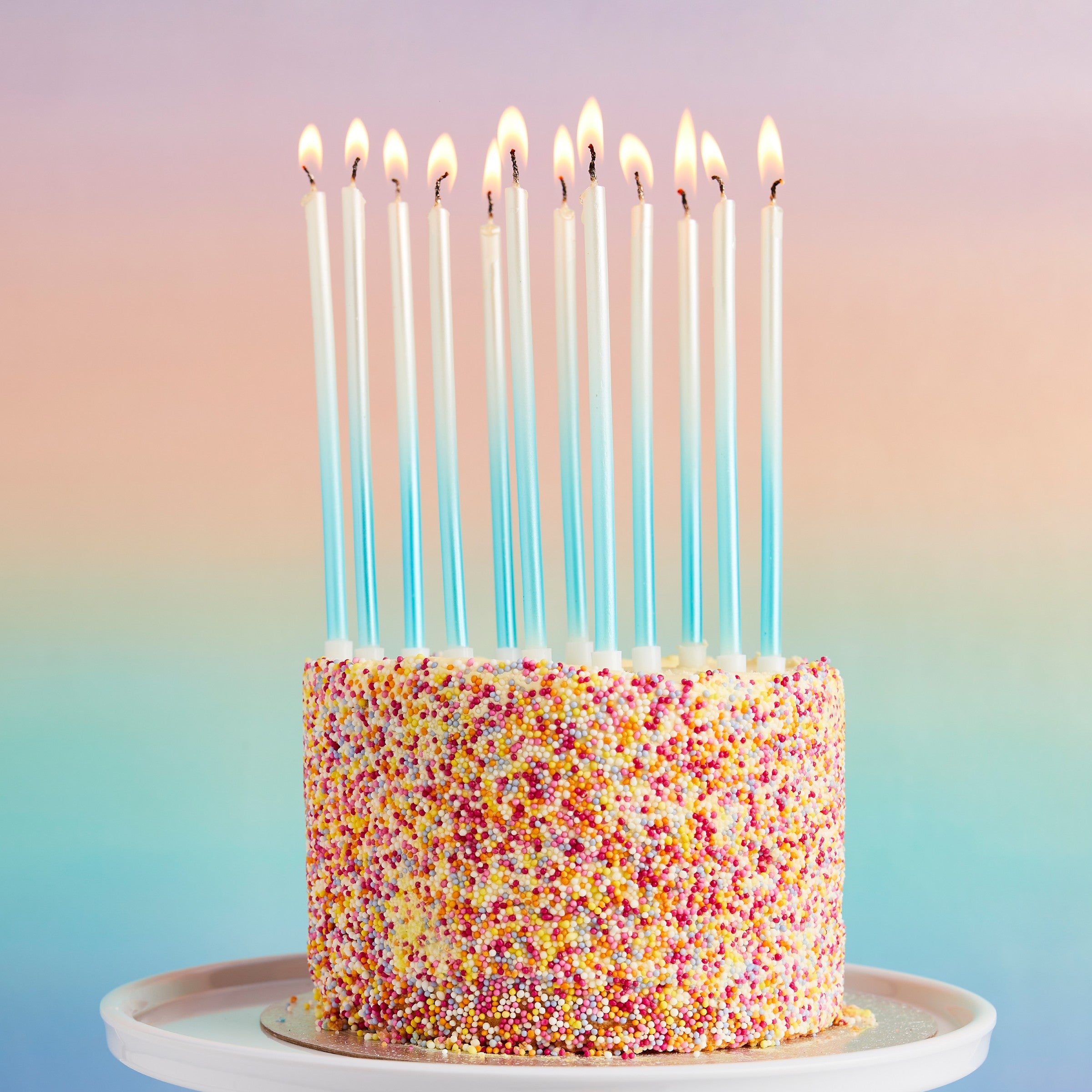 Kakelys Ombre Spiral Blå – 12 pk – stemningsbilde fra fest