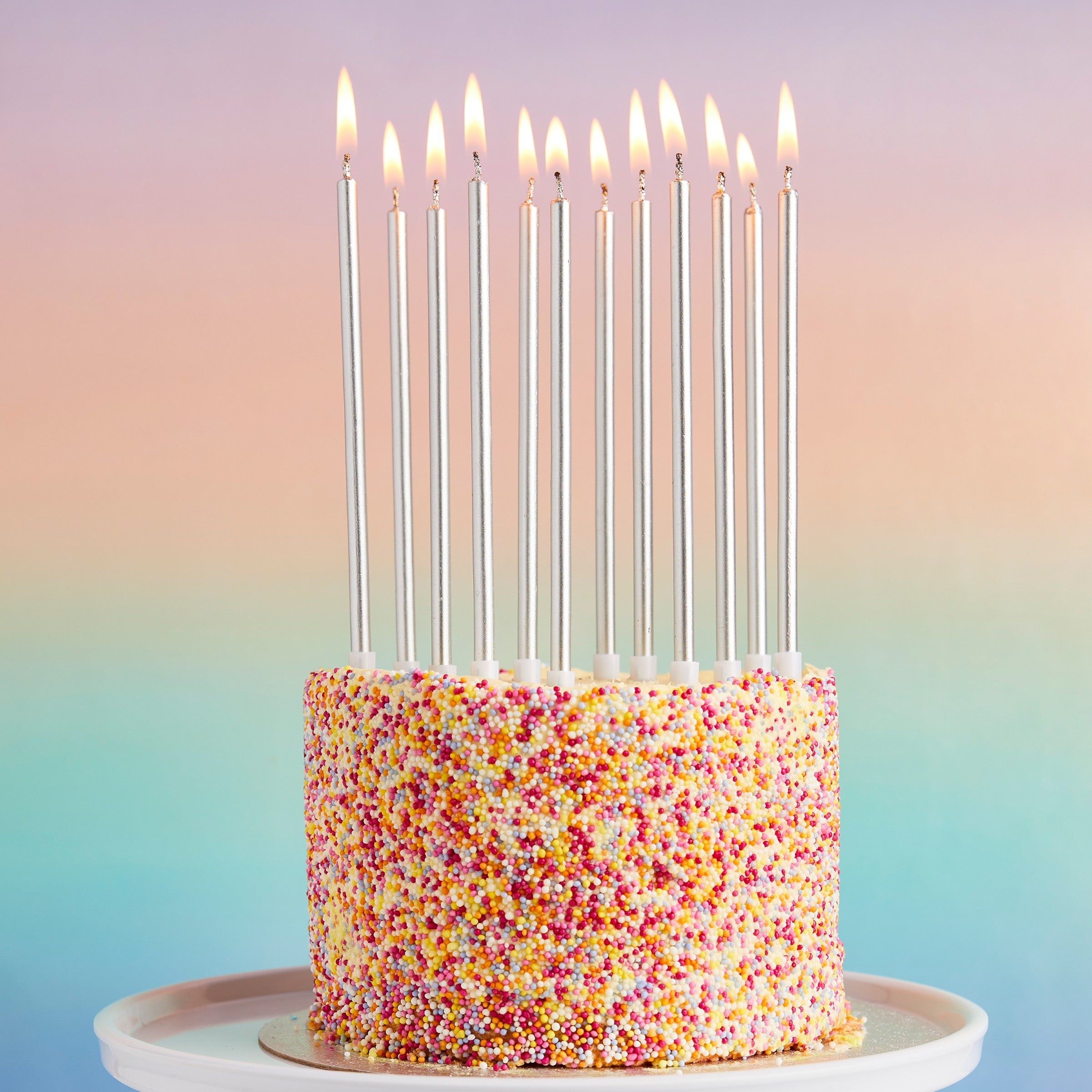 Kakelys Spiral Sølv – 12 pk – stemningsbilde fra fest