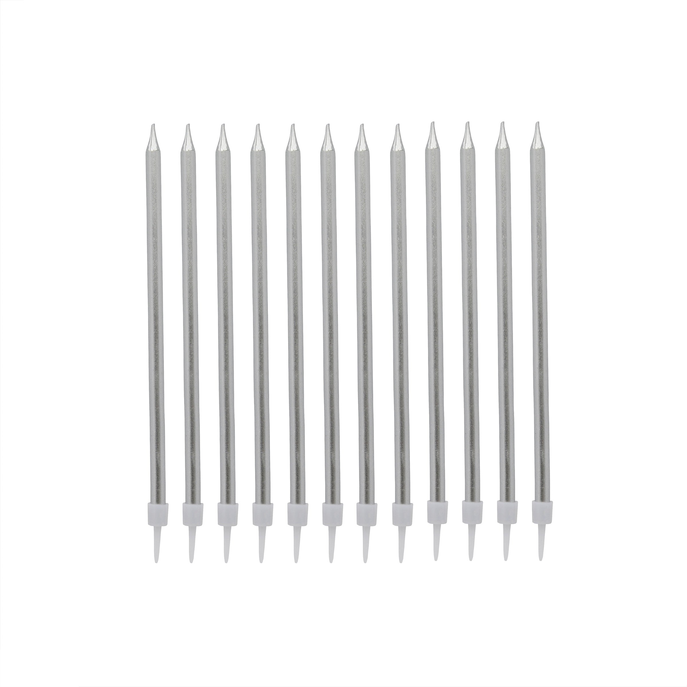 Kakelys Spiral Sølv – 12 pk til bursdag fra Festkompaniet