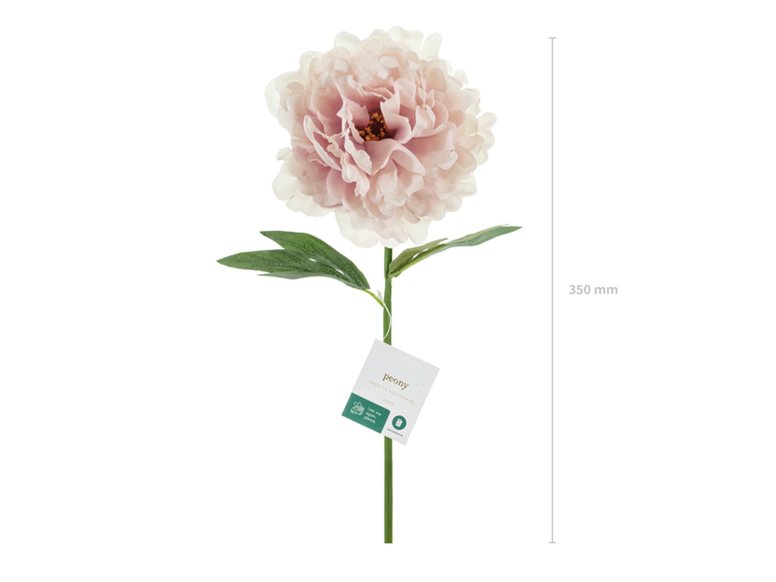 Kunstig blomst - Peon, 35 cm, lyserosa - bilde 5 av 5 | Festkompaniet