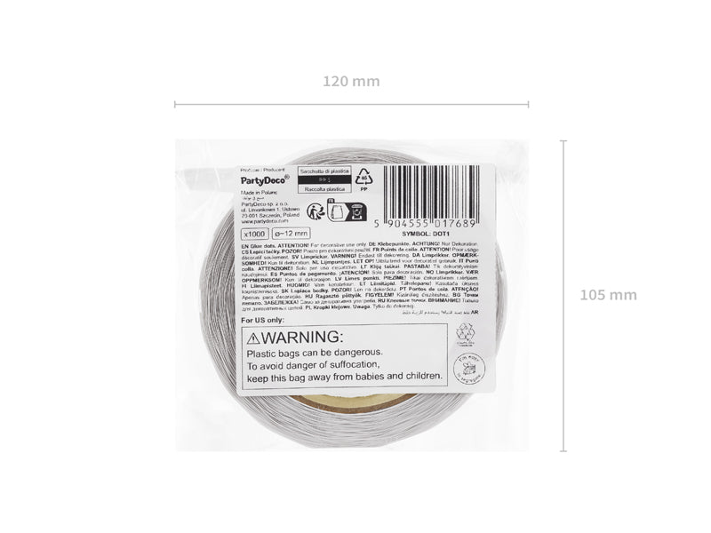 Limpunkter Dobbeltsidige 12 mm - 1000 stk – bilde 2