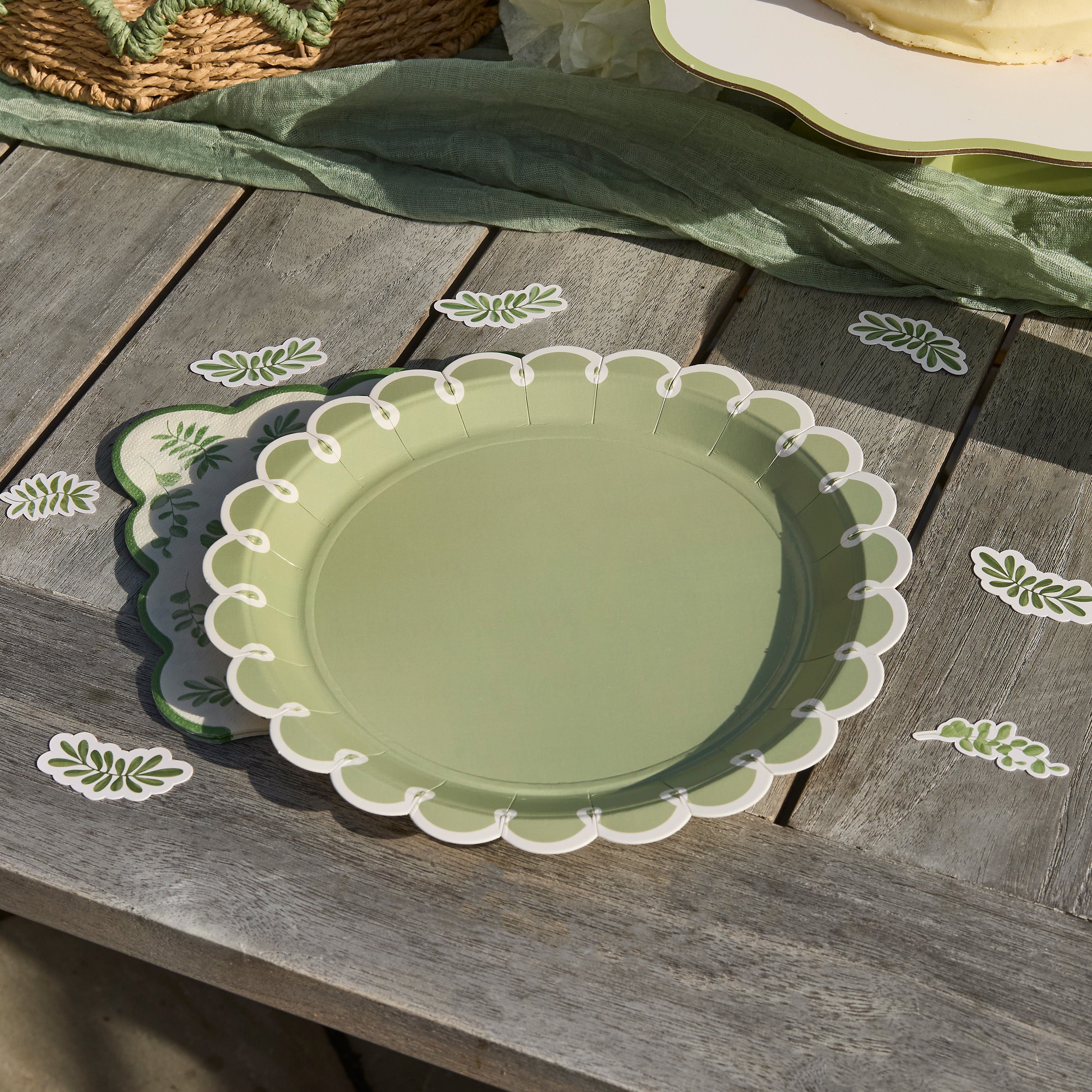 Papptallerkener Botanisk – 8 pk – stemningsbilde fra fest