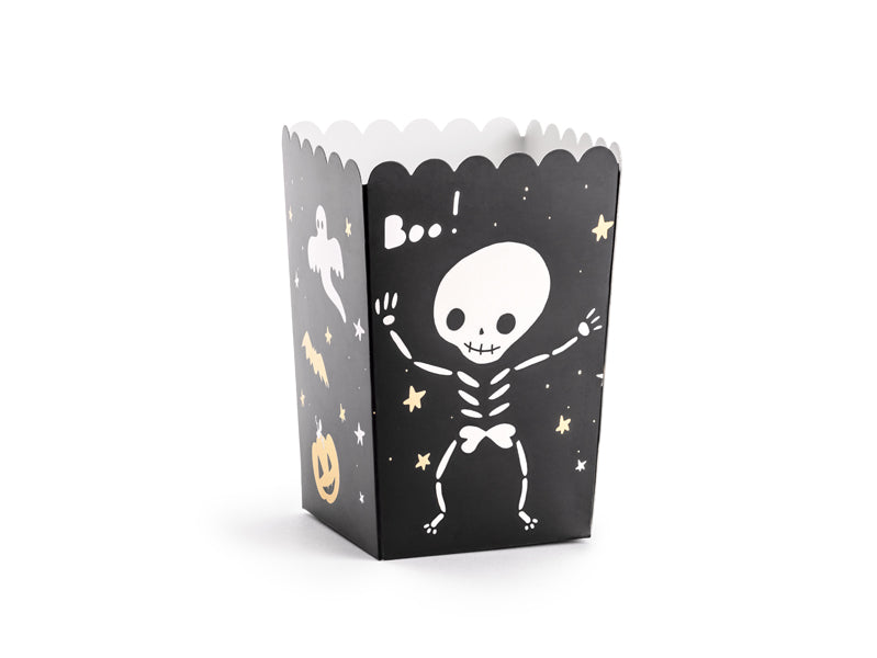Popcornbokser BOO! Sort - 6 stk