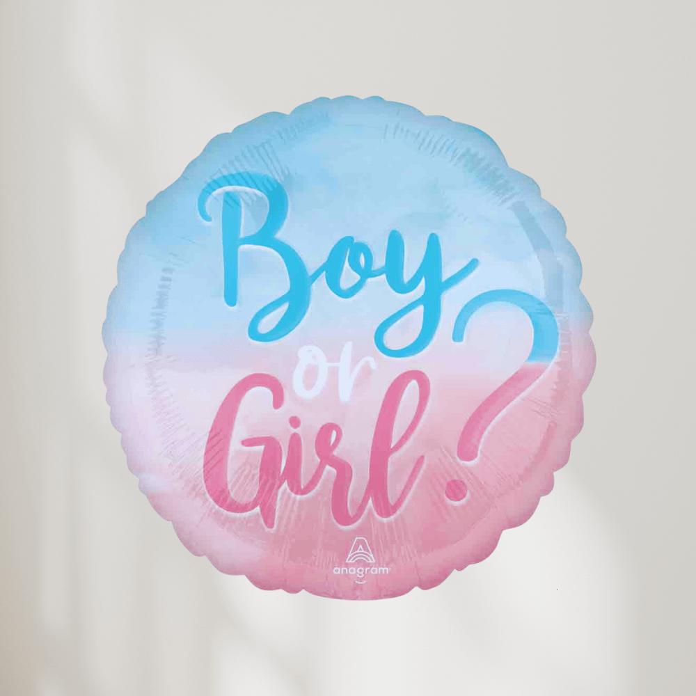 Rund Boy or Girl Folieballong - folieballong fra Anagram