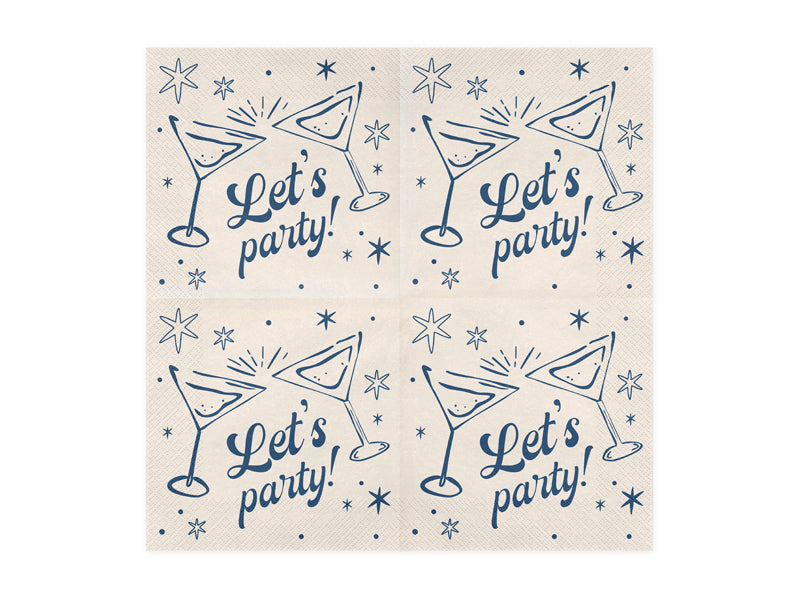 Servietter Let's Party Beige 33x33 cm - 20 stk – bilde 2