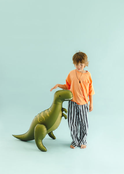 Stående Folieballong T-Rex Grønn 93x79 cm – bilde 2