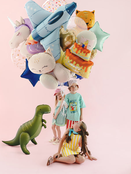 Stående Folieballong T-Rex Grønn 93x79 cm – bilde 4