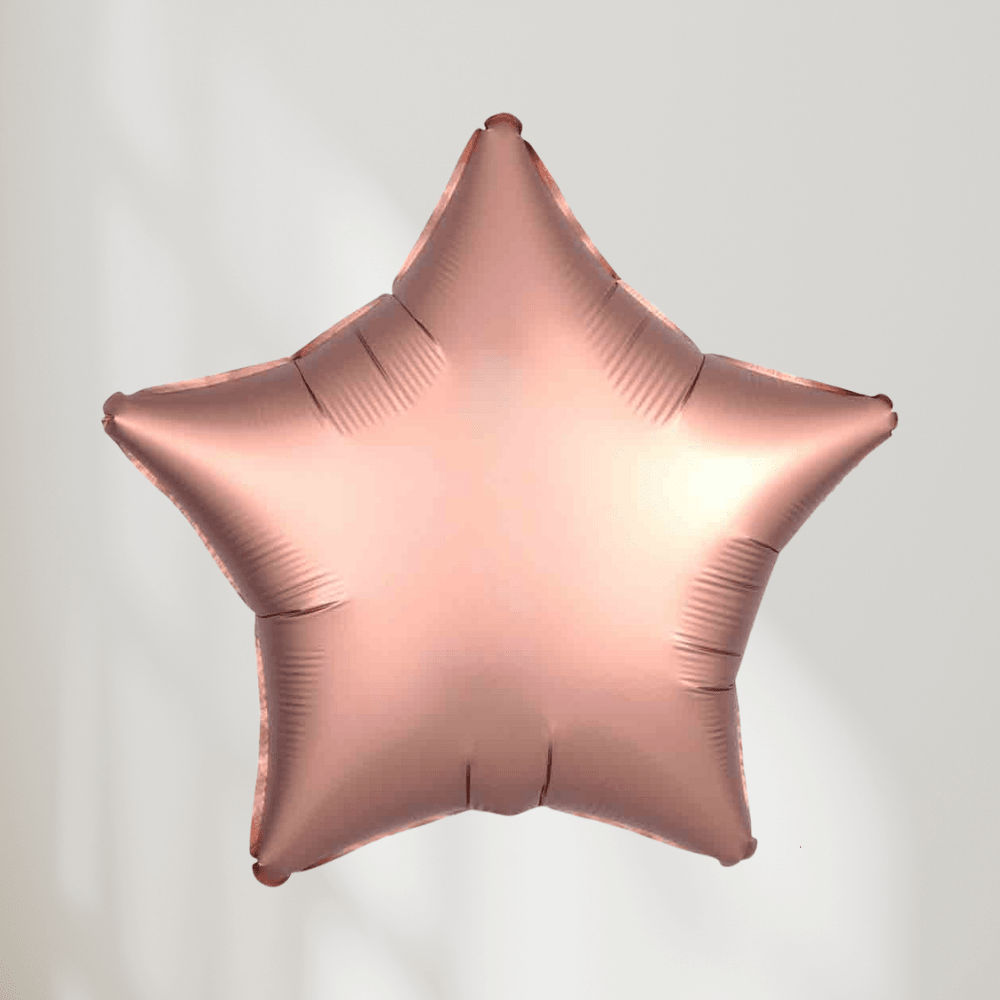 Stjerne Rosegull Satin Luxe - folieballong fra Anagram