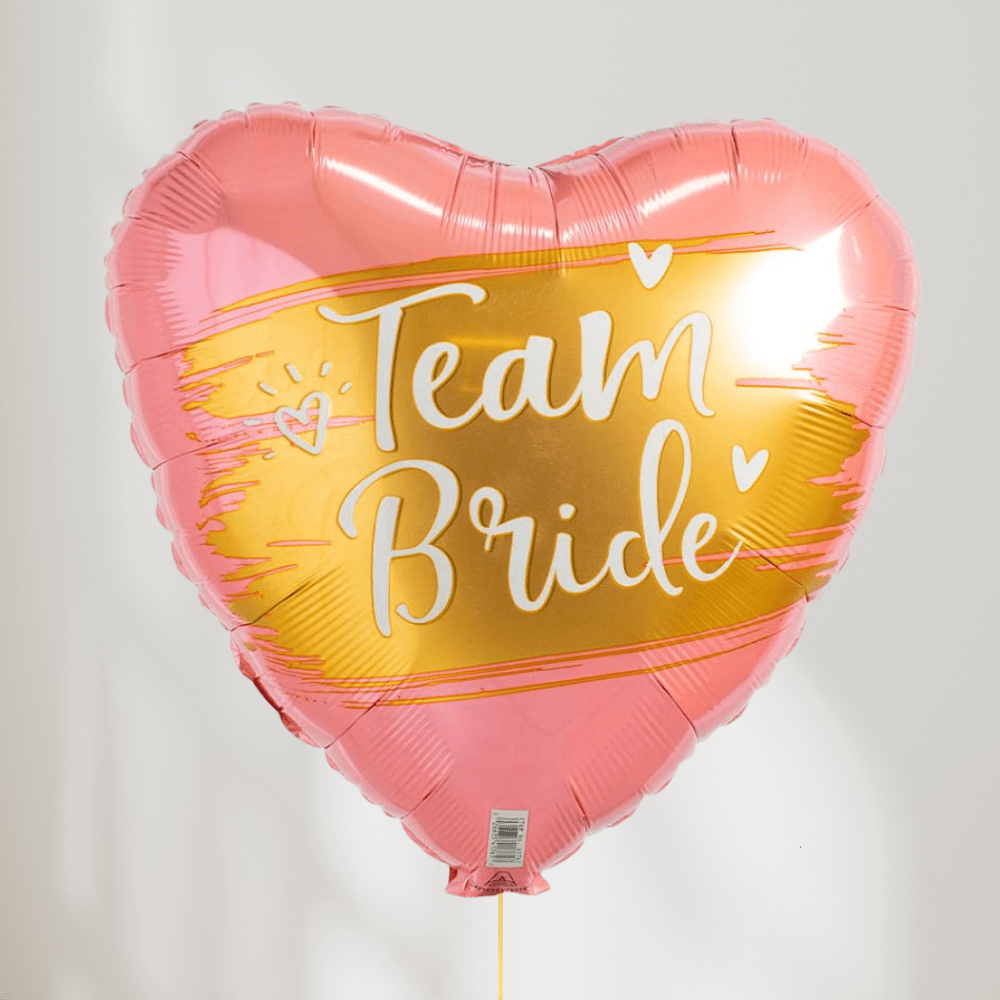 Team Bride Pink and Gold Ballong - folieballong fra Anagram